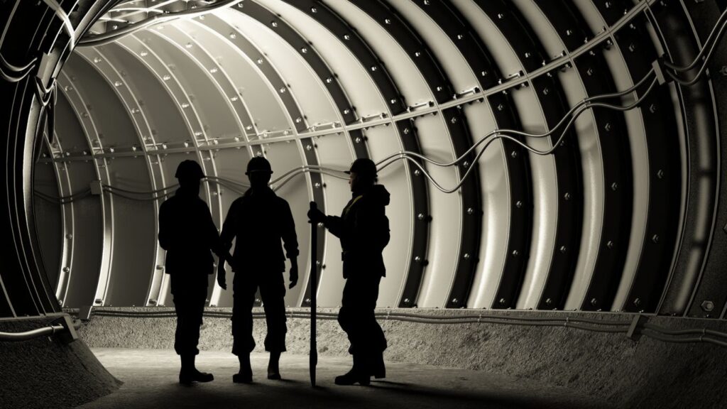 workers in a tunnel