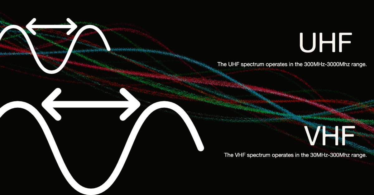 UHF and VHF Spectrums for two-way radios