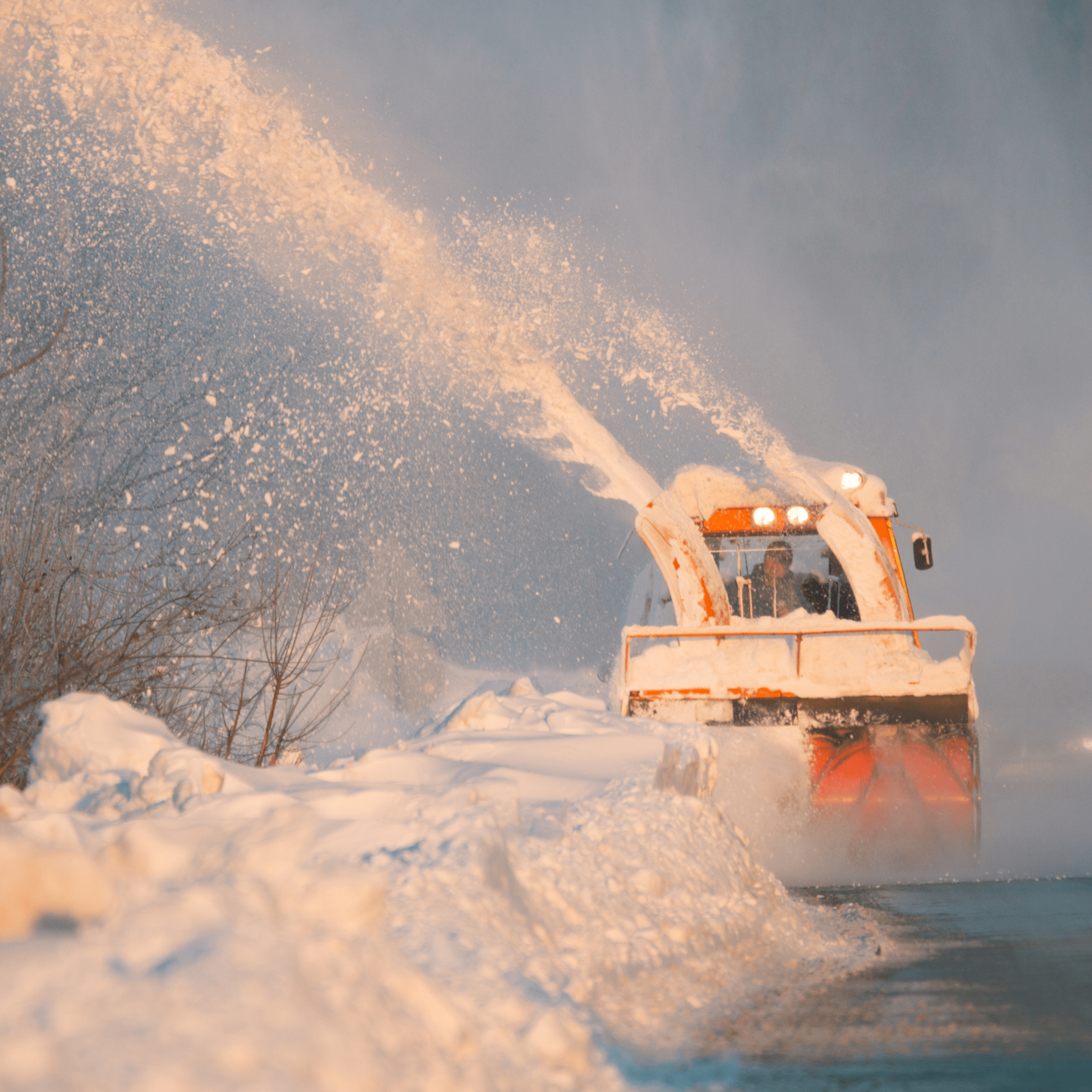 snow blowing