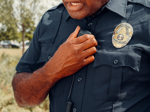 an officer using two way radios
